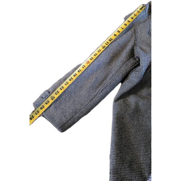 Vintage Gray Houndstooth Blazer Womens XL Raglan Sleeve High Welt Pockets - Picture 14 of 16